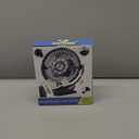 24000mAh Clip on Fan for Golf Cart - 8-inch Portable Rechargeable Fans - Max Up to 150Hrs Work Time - Battery Operated Fan with LED, Remote, Timers, Hook for Office, Desk, Camping, Tent, Treadmill (Black)