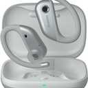 1MORE Fit Open Earbuds S50, Open Ear Wireless Headphones Bluetooth 5.3 with 4 Microphone, Earbuds with Earhooks for Sports Running, IPX7, Fast Charging, 38H-Playtime, Preset EQ Via App, Silver 