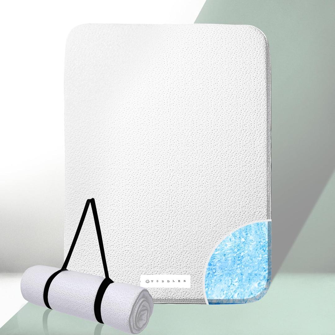 Organic Cotton Pack N Play Mattress | Dual-Sided Portable Baby Crib Pad with Firm Side for Infants & Soft Memory Foam for Toddlers, Waterproof & Washable Cover | 38x26x1.5 Fits Most Playards/Playpens
