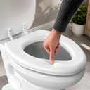 Padded Toilet Seat, Soft Cushioned Vinyl Seat, Elongated, White