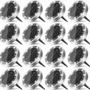 16 Pack Solar Ground Lights Outdoor, 8 LED Mini Flat Solar Disk Lights, IP65 Waterproof Anti-Rust Disc Light, Landscape Lighting for Garden Pathway Yard Walkway Driveway Lawn,Cool White