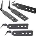 Professional Car Windshield Removal Tool Kit, Black Metal, 3.35 Inch Length, Hook and Straight Knife Design for Auto Glass Installation