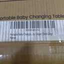 Portable Baby Changing Table with Wheels - Modern Dresser Changing Tables w/Hanging Toys, Laundry Bag, Changing Table Organizer Boxes - Folding Waterproof Baby Diaper Changing Station for Nursery (Cream and gold)