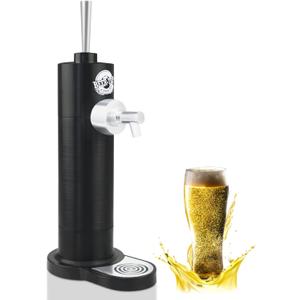 Richard Bergendi Home Draught Beer Pump, Beer kegerator, Beer Tap, Draft Beer Dispenser, Portable Mini Keg For All Can Beers, Ale, Birthday Gift for Men, Husband, Dad, Son, Beer Gifts For Men Black
