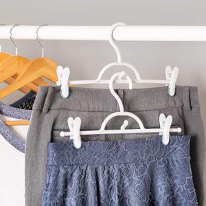 Honey-Can-Do 12-Pack Soft Touch Pant Hangers, White HNG-09043 White