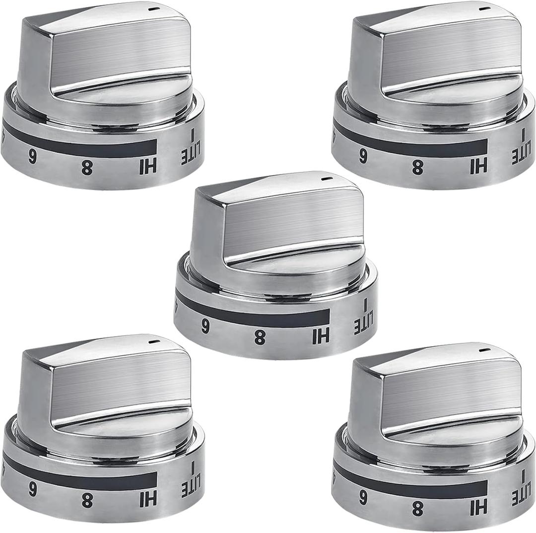 AEZ73453509 Stove Knob Replacements for LG Stove Knobs, AEZ72909008 AP5669773 2347547, Range Oven Knob for LG LRG3091ST LDG3016ST etc, 5 Pack