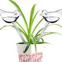 Glass Plant Watering Globes, Self Watering Globes Bird Shape, Self Watering Planter Insert, Plant Watering Devices, Automatic Plant Waterer Indoor, Watering Bulbs, 2 Pack