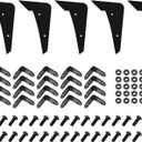 SQPNGCJ 5PCS Car Rear Bumper Diffuser Compatible for V3 5 Shark Fins Compatible for Dodge Challenger SRT SXT Hellcat 2015-2022 Red/Black(Black)