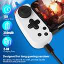 Coolaado Bluetooth Mobile Game Controller for iOS & Android, Wireless Retractable Gaming Gamepad Handheld Joystick - Turn Your Phone into a Gaming Console! Support Xbox/PS/Switch/PC/Steam (White)