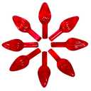 National Artcraft Small Twist-Style Ceramic Christmas Tree Light Ornaments - (144/Pack)
