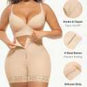 FeelinGirl Body Shaper for Women Butt Lifting Shapewear Tummy Control Panties with Hook Zipper Closure (Beige, S)