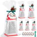 LemonRoad 6 Sets Christmas Kitchen Utensils Gifts Cheese Grater Metal 4 Sided Large Handheld Box Grater Gift for Cheese Ginger Potato Xmas Neighbor Family Supplies