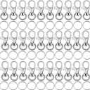Key Chain Swivel Hooks, Anezus 200pcs Keychain Hardware Metal Swivel Snap Hook Lanyard Clips Hooks with Keychain Rings for Keychain Hardware and Lanyard Charms (Small)