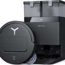 ECOVACS DEEBOT T50 PRO Omni Robot Vacuum and Mop, 3.19 Ultra-Slim, 15,000Pa Suction, ZeroTangle 2.0, TruEdge 2.0, AIVI 3D Obstacle Avoidance, Auto Mop Wash & Dry, Self-Emptying, Ideal for Pet Hair (Black)