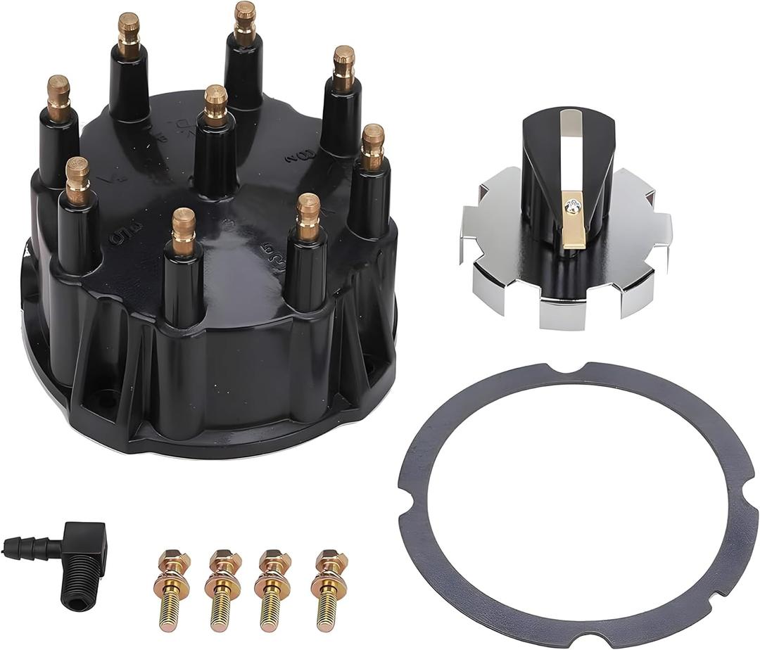 805759Q3 Distributor Cap and Ignition Rotor Kit for Marinized 5.0L, 5.7L, 7.4L, 8.2L, 350 V8 Engines with Thunderbolt IV and V HEI Ignition Systems - Replaces 805759Q3, 805759T3, 805759T1, 18-5395
