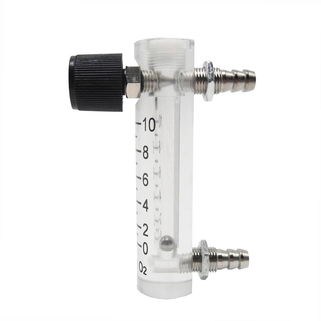 Oxygen Flow Meter 0-10LPM Flowmeter for Fluid Filtration System Oxygen Air Flowmeter Regulator Acylic Flow Meter with Control Valve for Oxygen/Air
