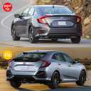 Window Visors for Honda Civic Hatchback 2016-2021 (Not fit Sedan), Rain Guards Shield Vent Deflector Shade Dark Smoke 2017 2018 2019 2020, Tape-On, 4PCS