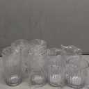 US Acrylic Faceted Clear Plastic Reusable Drinking Glasses (Set of 8) 14oz Rocks & 18oz Water Cups, BPA-Free Tumblers, Made in USA, Top-Rack Dishwasher Safe