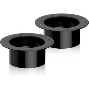 Hon&Guan 4 Flange, Dust Collection Fittings Dryer Vent Wall Plate Collection Fittings for Heating Cooling Ventilation Vent System-2PCS.