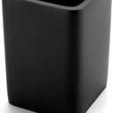 Matte Black Tumbler Cup for Bathroom, Toothbrush Holder for Vanity Countertop Makeup Brushes Holder Pen Container Organizer Resin