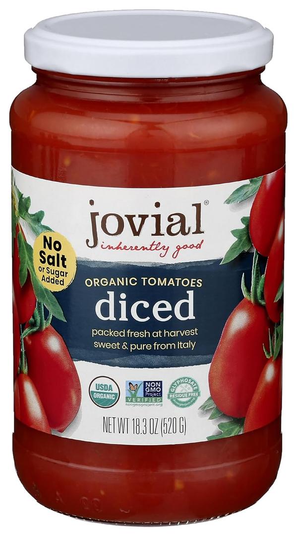 JOVIAL DICED TOMATOES (1.14 Pound (Pack of 1)) 

BB 04/22/28