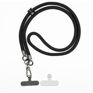 Cell Phone Lanyard Strap Crossbody with 2pcs Phone Tether Pads, Black