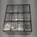 Desk Storage Organizer with 12 Mini Drawers, Clear Desktop Craft Drawer Cabinet, Stackable Storage Box Caddy for Makeup Jewelry Office Craft Supplies (Grey)