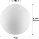 Frosted White Glass Globe Lampshade Double Hole Fixture Replacement Shade, Diameter 10"