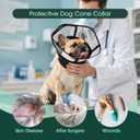 Kuoser Medium Dog Cone Collar After Surgery, Soft Cone for Dogs to Stop Licking, Breathable Pet Recovery Collar Comfy Elizabethan Collars, Adjustable Protective Dog Cones for Medium Dogs, Black M