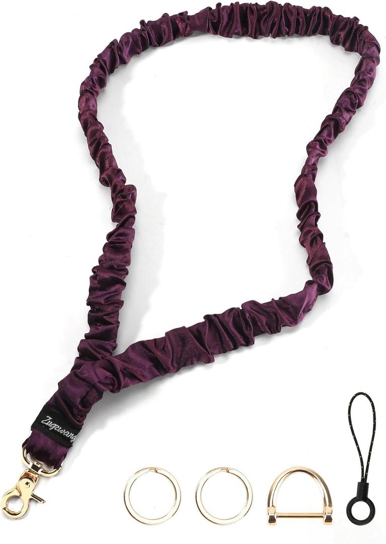 Zugzwang Stretchy Scrunchie Lanyard for ID Badges & Keys - Teacher Lanyard, Cute Elastic Necklace for Women, Nurses