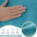 vctops 3 Pieces Velvet Stretch Armchair Sofa Cover for 1 Seater Couch Soft Washable Sofa Slipcover with Individual Backrest and Cushion Cover for Kids Cats Dogs (Teal,1 Seat)