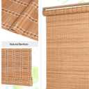 LazBlinds Cordless Bamboo Roller Shades, 20" W x 70" H, Brown206