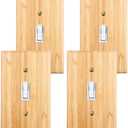 4PC Solid Wood Light Switch Plate Quality Wood Raw Switch Plate Decorative Wall Plate Light Switch Cover Bamboo Single Toggle Wooden