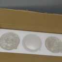 3 Pack Frosted Seeded Glass Cylinder Lamp Shade, Light Fixture Replacement Globe Cover for Chandelier Pendant Light Wall Sconce, 1 5/8 Inch Fitter