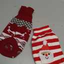 PAYHTOW 2 Pack Cat Christmas Sweater, Knit Turtleneck Cat Sweater Clothes Reindeer Santa Christmas Sweaters Outfit for Cats Kitten Puppy Small Dogs S