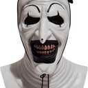 Art The Clown Mask Terrifier Full Head Latex Scary Killer Clown Mask Halloween Cosplay Costume For Adults