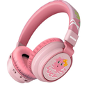 MIDOLA Kids Headphones Wireless Bluetooth Volume Limit 85dB /110dB Over Ear Foldable Headset with Mic/Wired Inline AUX Cord for Children Boy Girl School Tablet Pad Phone Cartoon Pink