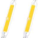R7s LED Bulbs 118mm 20W LED COB Light Double Ended LED Bulbs 150W Halogen Bulb Replacement Dimmable Daylight White 6500K 120V J Type R7s Floodlight J118 Landscape Lights Work Lighting, 2 Pack