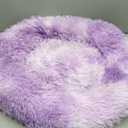 WESTERN HOME WH Calming Dog & Cat Bed, Anti-Anxiety Donut Cuddler Warming Cozy Soft Round Bed, Fluffy Faux Fur Plush Cushion Bed for Small Medium Dogs and Cats (20")