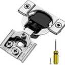 Ravinte 40 Pack 20 Pair 3/4 inch Overlay Cabinet Hinges Kitchen Soft Close Cabinet Hinges Hidden Door Hinge for Kitchen Cabinet Hinges Stainless Steel Adjustable Hinges Satin Nickel Cabinet Hardware