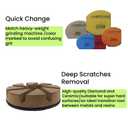 Hybrid Diamond Ceramic Polishing Pucks, Aggressive Concrete Terrazzo Floor Hook n Loop Grinding Pads, 3 Inch Long Using Life Transitional Discs,30# 3 PCS