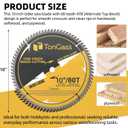 TonGass (2-Pack) 10", 80 Tooth Table Saw Blade Compatible with DeWalt Tables Saws (Part Number DWA11080), Hi-Density Ultra Sharp Steel Professional Woodworking Table Saw Blade with 5/8 Inch Arbor