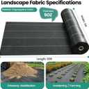 Driveway Fabric 13x65FT, 5OZ Commercial Weed Barrier Fabric Heavy Duty Landscape Fabric, Weed Blocker Fabric, Weed Fabric for Garden Weed Barrier, Erosion Control, Road Construction Project