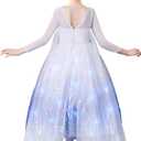 Latocos Light Up Princess Costume for Girls Kids Princess Dress Up Cloths for Little Girls Birthday Halloween Cosplay