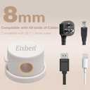 2 x 12 Pack Cord Organizer Holder,with a 8 mm (0.32 inches) Diameter, Accommodates Most Cables,Featuring a 360 Rotating Shaft,Cable Management Clips,for Home,Office,Car,Desk,Nightstand