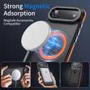 Magnetic for iPhone Air case, with Camera Lens Protector [10Ft Military-Grade Protection] Compatible with fit MagSafe Slim case for iPhone 17 Air 6.5 inch, Orange Bumper
