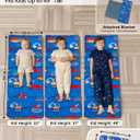 Primlect Thickened Toddler Nap Mat with Removable Pillow and Minky Blanket, Extra Large 55''x35'' Sleeping Bag, Washable, Roll up, Perfect for Daycare, Preschool, Kindergarten, Boys and Girls Blue Car