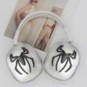 6 x 2 Pcs 3D Spider Shape Chrome Emblem Badges Sticker for AirPods Max Decoration for All Universal Car Vehicle, Truck, Motorcycle, RV, Scooter, SUV, Door, Window Decor (Black)