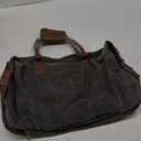 MyMealivos Canvas Weekender Bag, Overnight Travel Carry On Duffel Tote with Shoe Pouch (Grey)