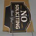 Signs Authority No Soliciting Sign for House - 11.5"x9" Durable Coroplast with Metal H-Stake - No Solicitors Sign for Front Door - Non-Reflective No Soliciting Yard Sign Deter Door Knockers